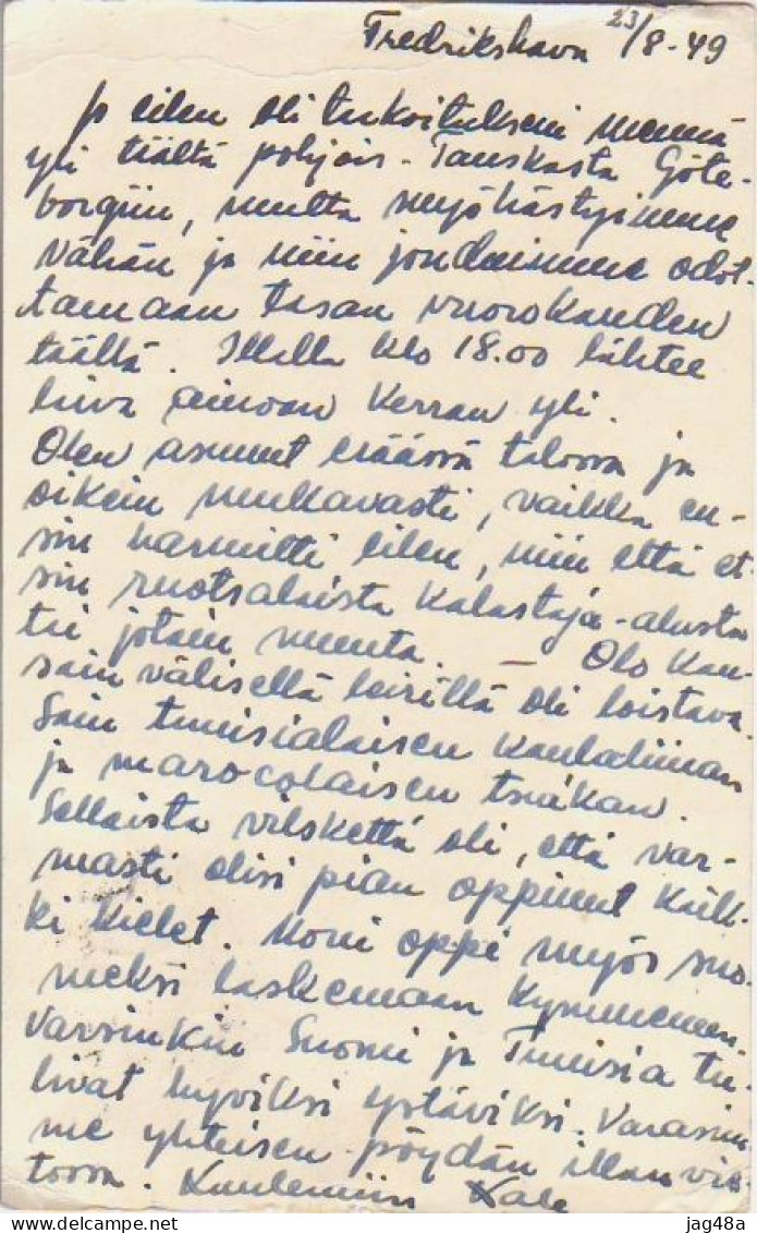 DENMARK. 1949/Frederikshavn, Multi-franking PostCard/Silkeborg'49. - Lettres & Documents