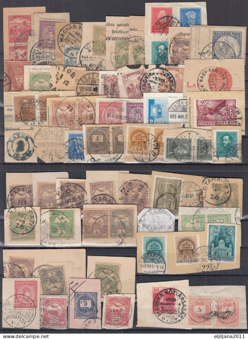 ⁕ Hungary / Ungarn / Magyar Posta ⁕ Collection / Lot - Postmark / Used On Paper - See All Scan - Postmark Collection