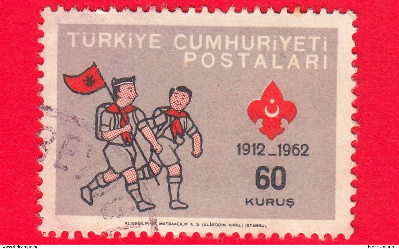 TURCHIA - USATO - 1962 - 50° Anniversario Dei Boy Scouts Turchi  - Scout Al Fuoco - 60 - Used Stamps
