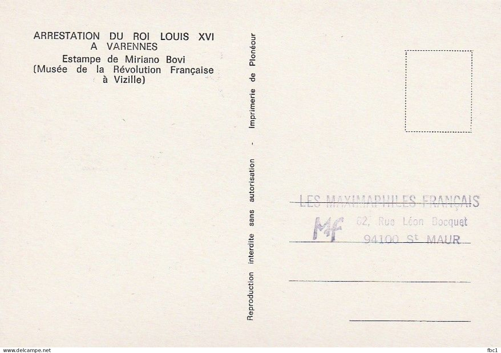 Révolution Française - Carte Maximum - France - Douet 1989 - Révolution Française