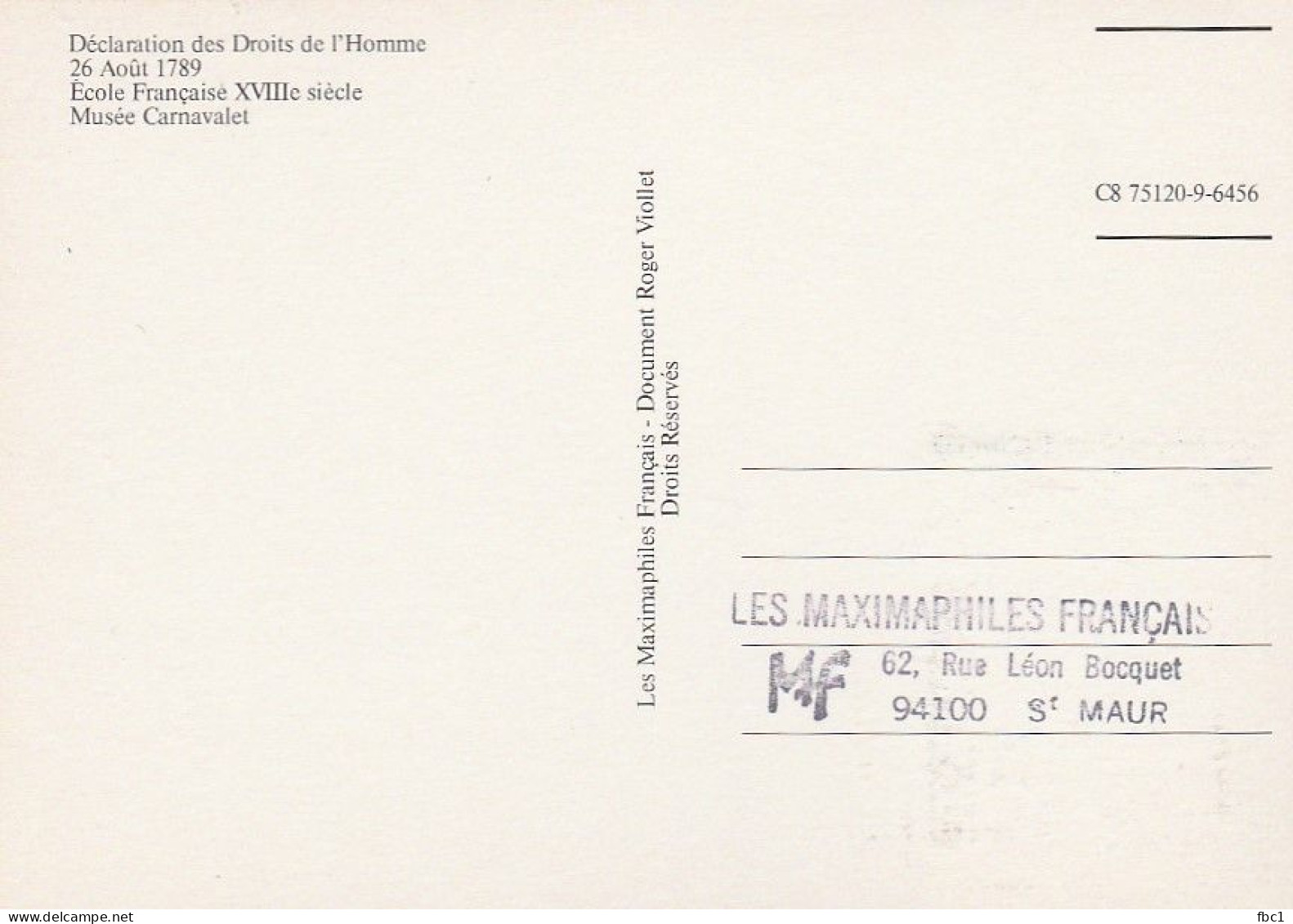 Révolution Française - Carte Maximum - France - Bicentenaire 1989 - Franse Revolutie