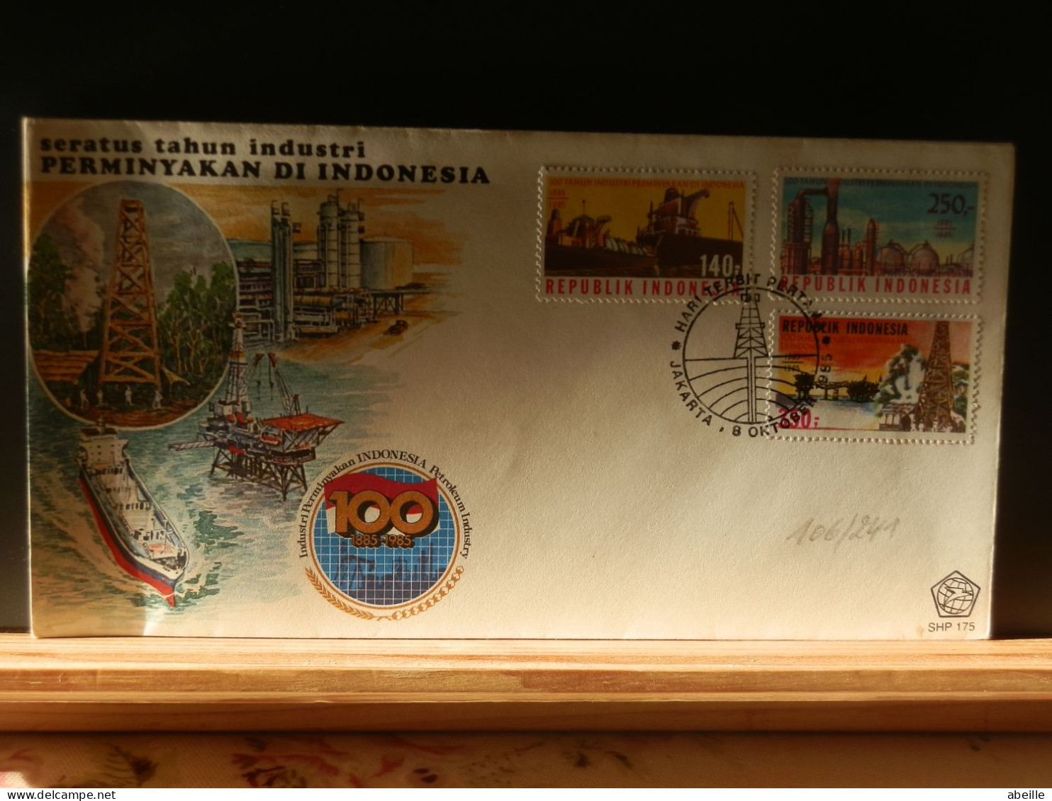 106/241     FDC  INDONESIA  1985 - Luchtpostbladen