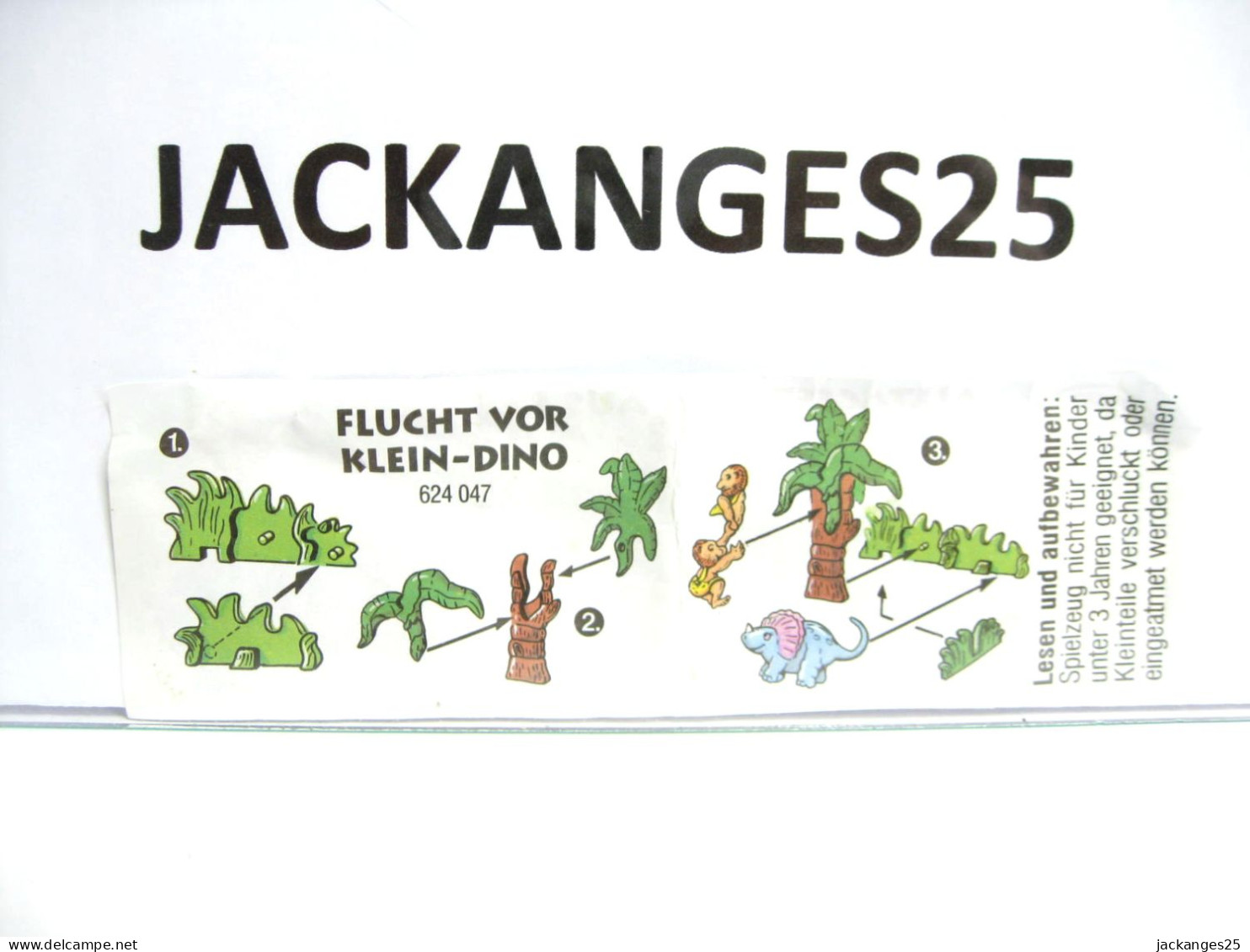 KINDER 5. 624047  DINO 1 PUZZLE 1995 + BPZ - Puzzles