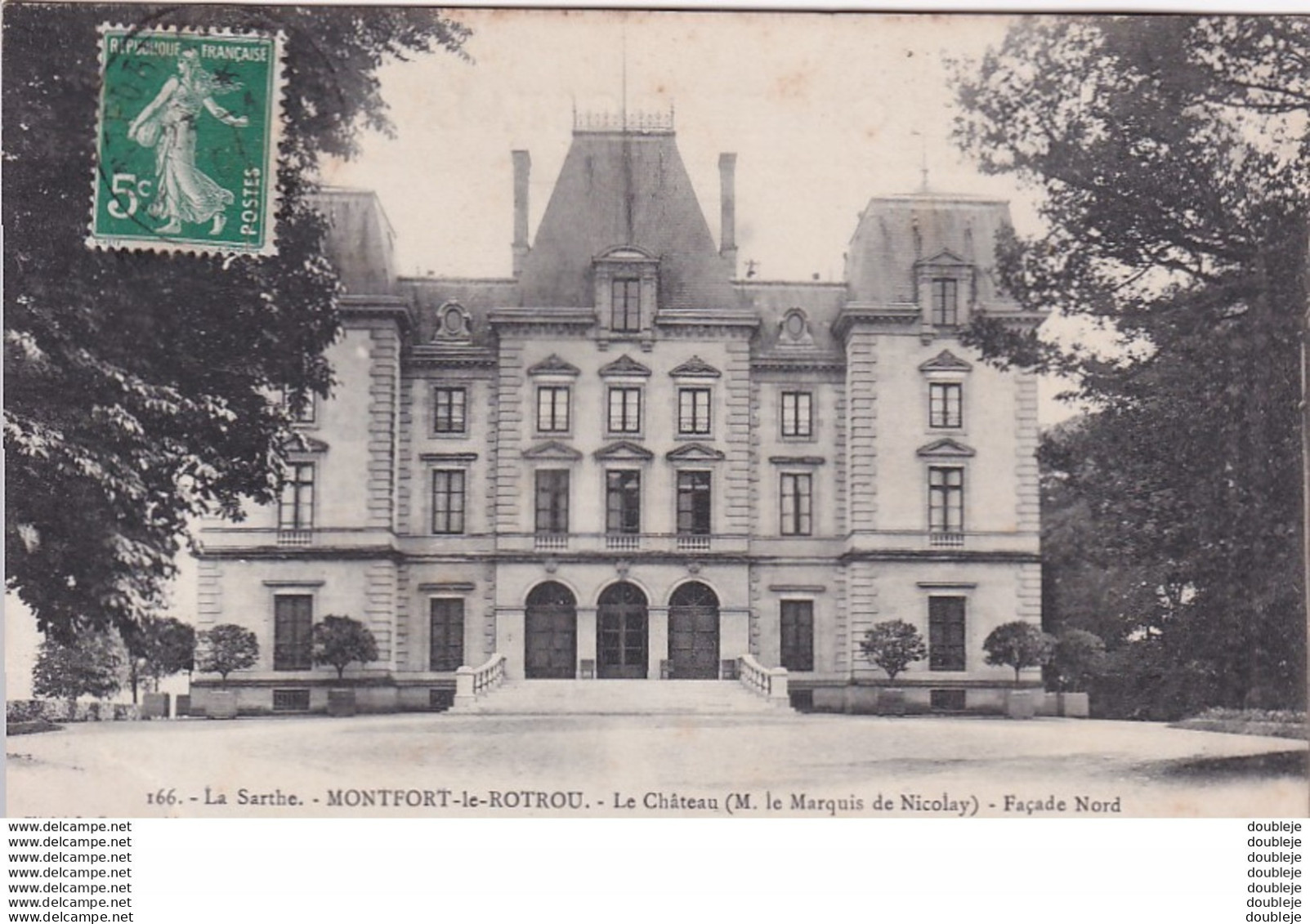 D72  MONTFORT LE ROTROU  Le Château  ( M.le Marquis De Nicolay ) Façade Nord - Montfort Le Gesnois