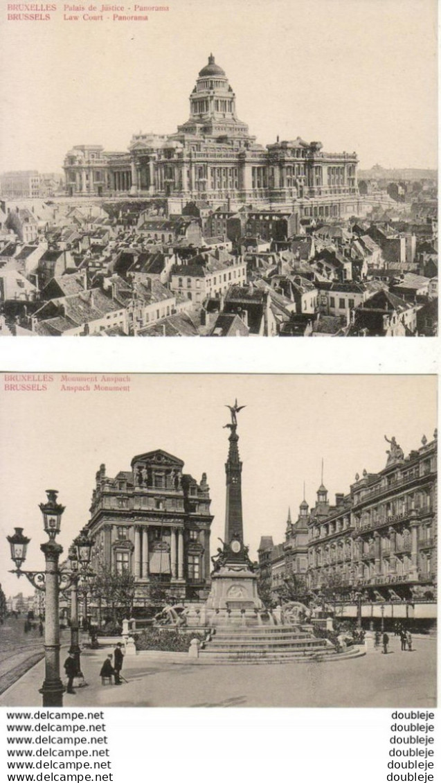 BRUXELLES BRUSSELS Lot De 12 CPA Grand Format État Luxe (format Double 13,9 Cm X 18 Cm ) - Sets And Collections