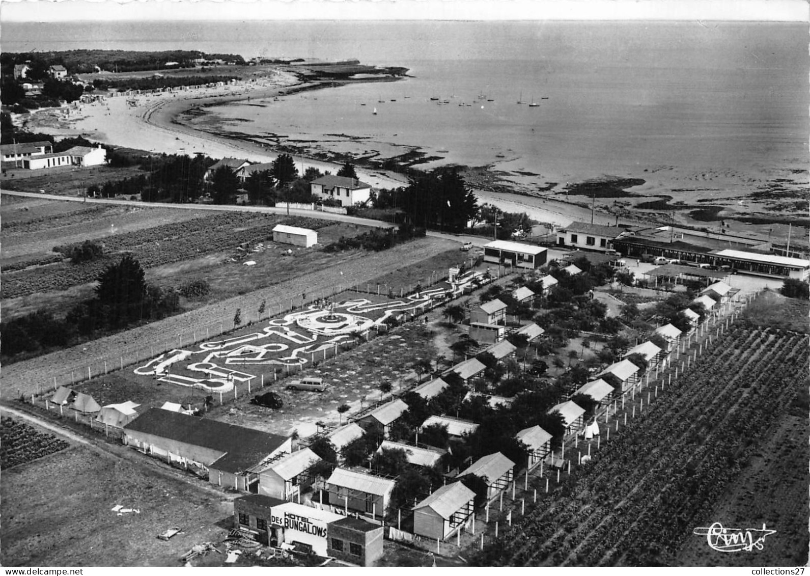 17-SAINT-DENIS-D'OLERON- LES BUNGALOWS SUR LA PLAGE VUE AERIENNE - Ile D'Oléron