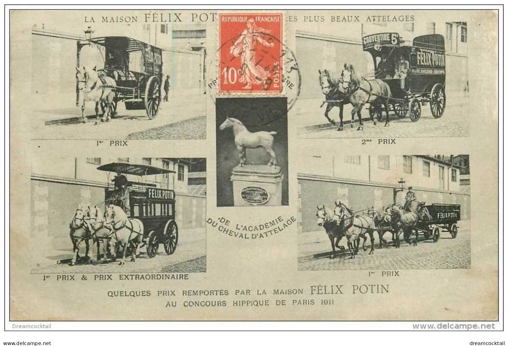 TRANSPORTS. Les Attelages De Livraison Félix Potin. Concours Hippique De 1911 - Camions & Poids Lourds
