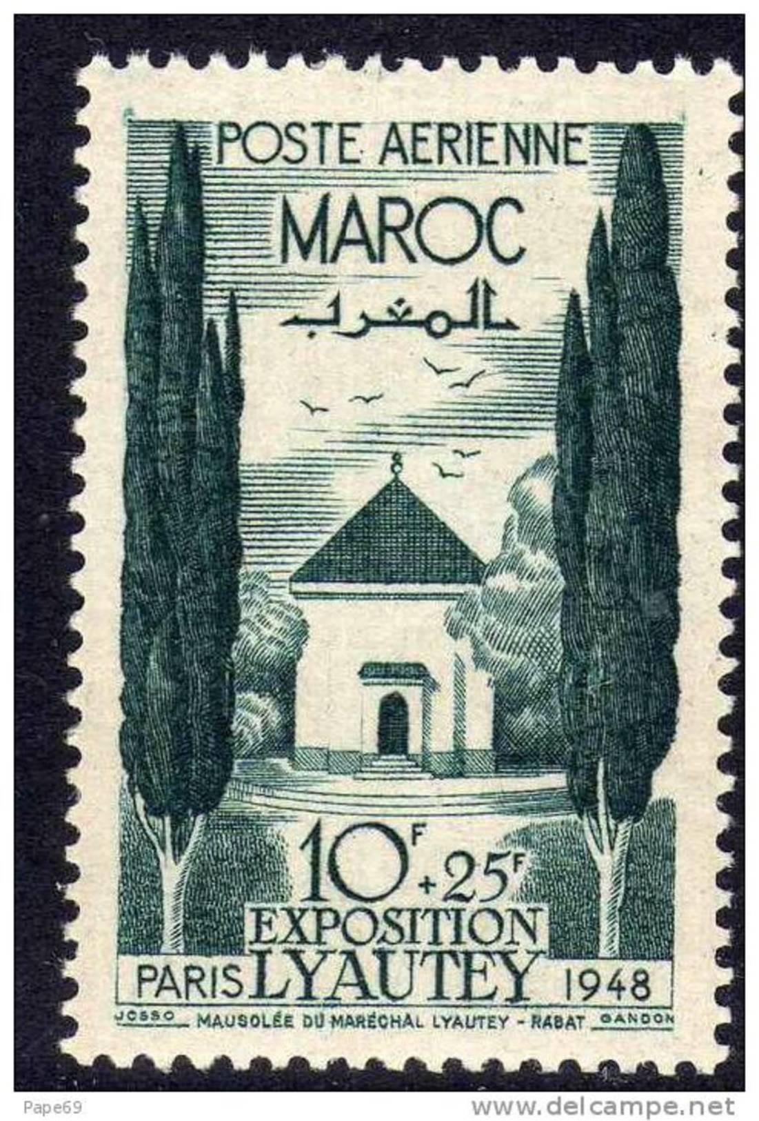 Maroc PA N° 67 XX Exposition Lyautey à Paris Sans Charnière TB - Andere & Zonder Classificatie