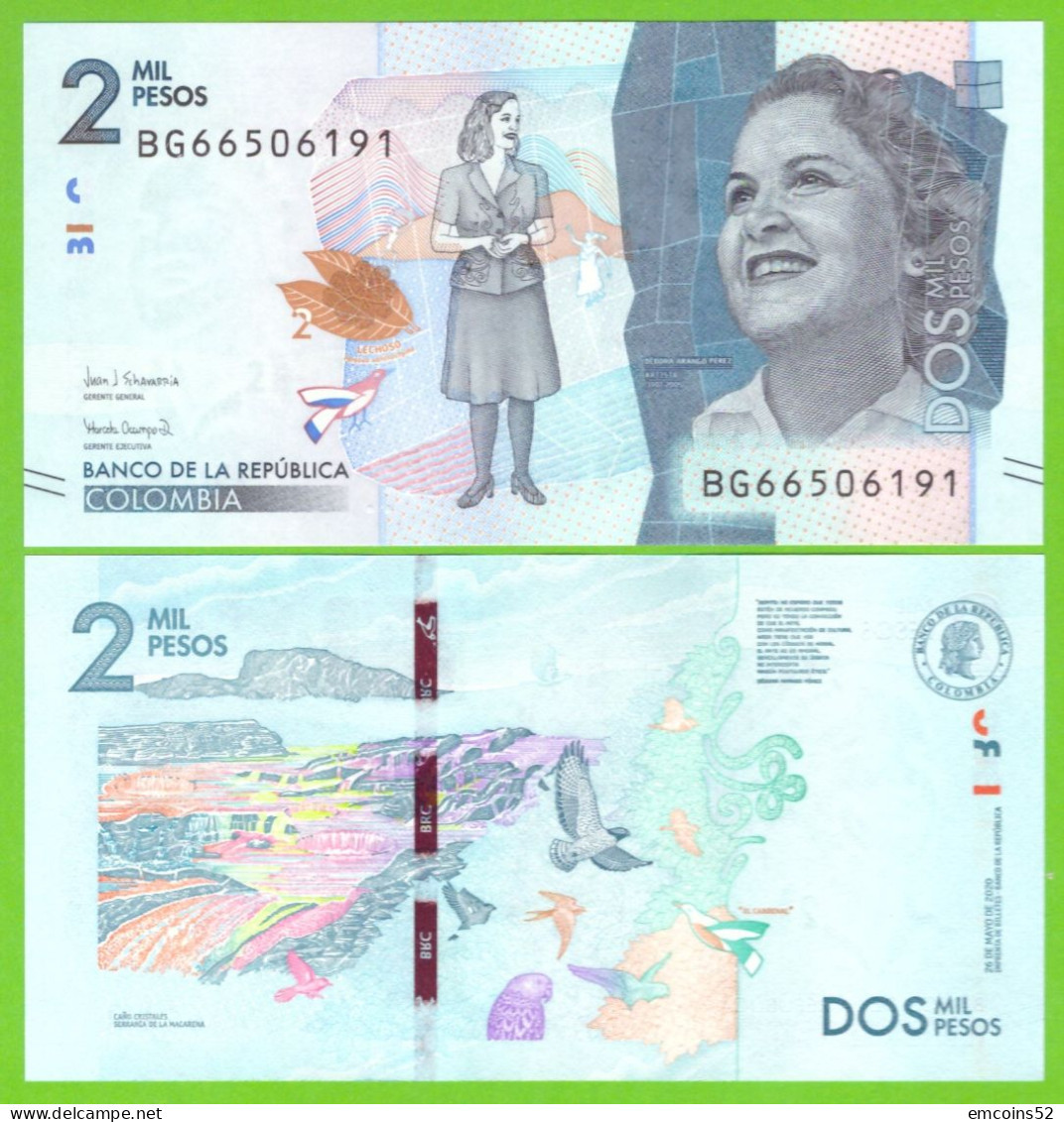 COLOMBIA 2000 PESOS 2020  P-458f  UNC - Colombia