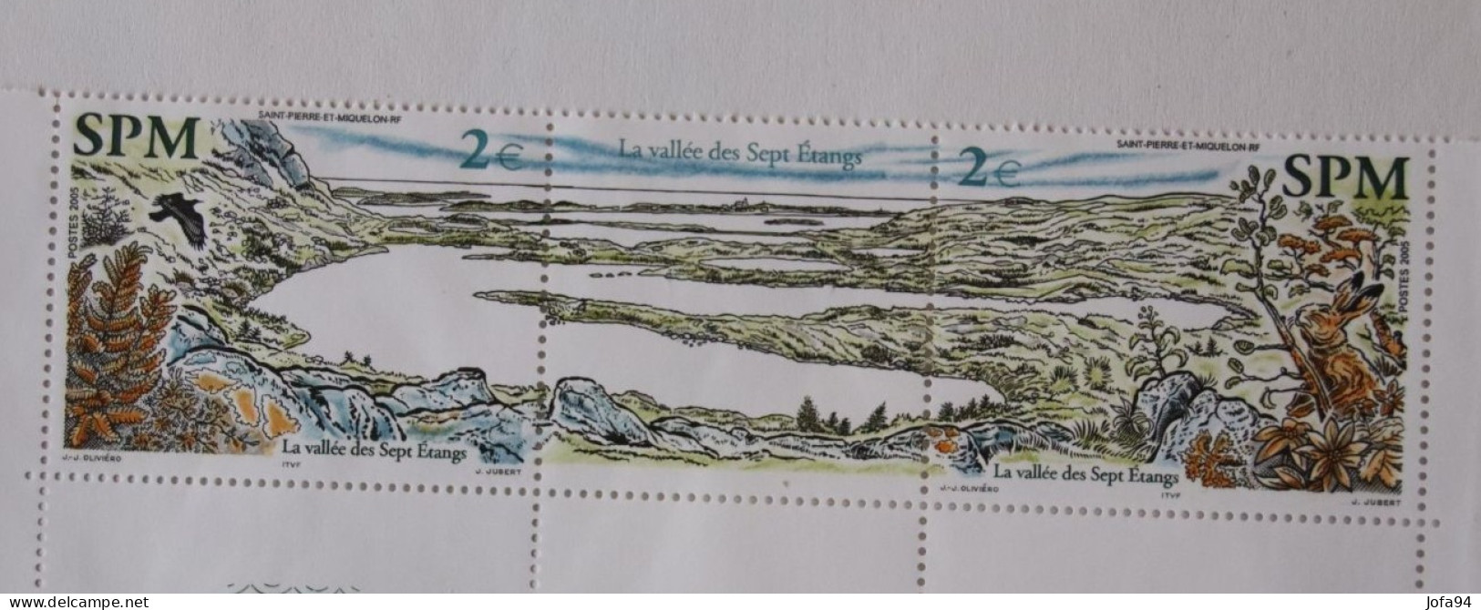 SPM 2005  Triptyque "Vallée Des 7 étangs " YT 853/854    Neuf - Unused Stamps