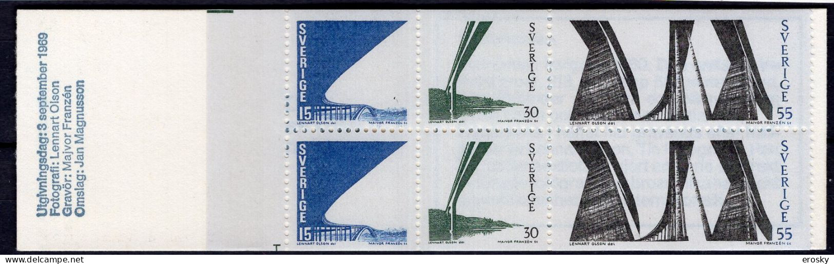 F1613 - SUEDE SWEDEN N°631 ** CARNET Ponts - 1951-80