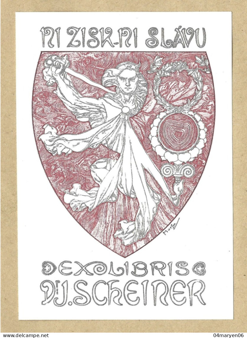 ***   ILLUSTRATOR  :  MUCHA   ***   -  EX - LIBRIS  ! ! ! ! !  -  Zie / Voir Scan's - Mucha, Alphonse