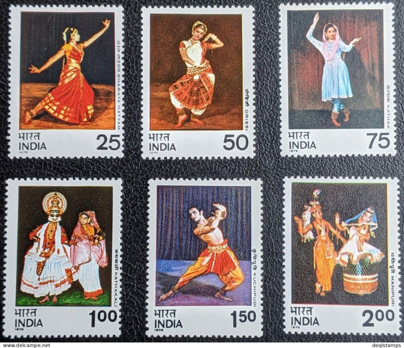 India Year 1975 Stamps - Indian Dances Complete Set Mi 646/51  MNH** - Unused Stamps