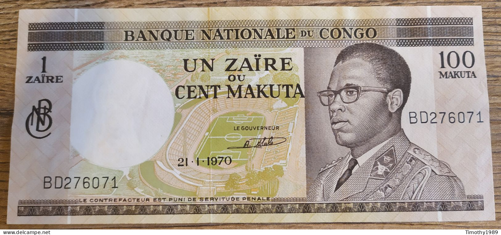 P#12 - 1 Zaïre/100 Makuta Congo 1970 - UNC!! - Democratic Republic Of The Congo & Zaire