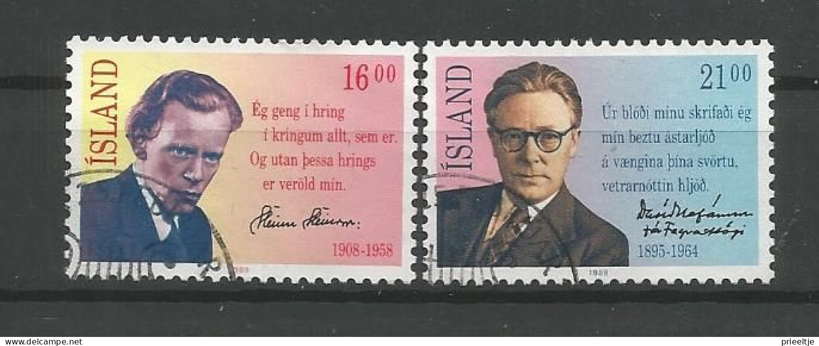 Iceland 1988 Celebrities Y.T. 633/634 (0) - Usati