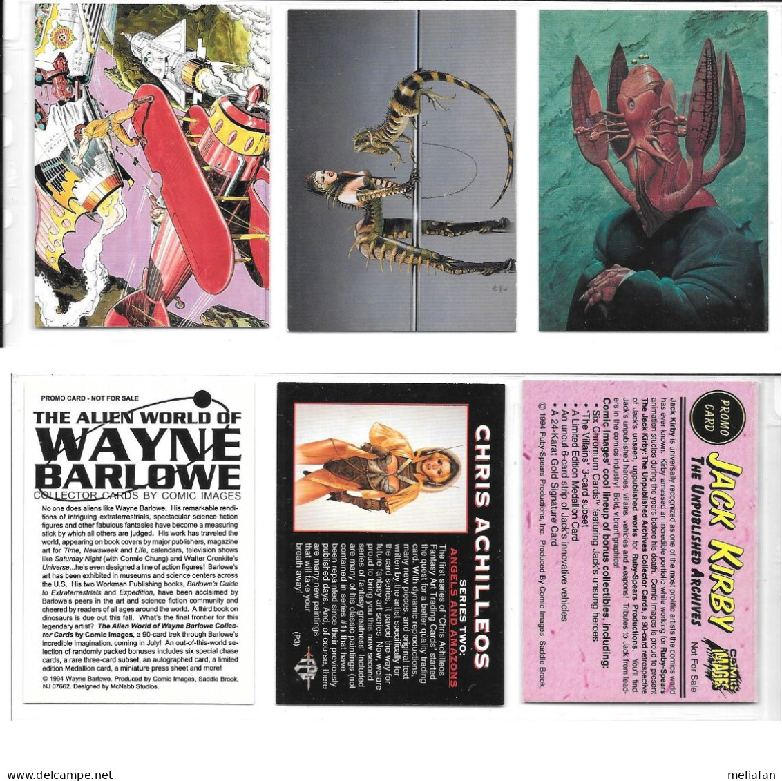 DJ11 - PROMO CARDS - WAYNE BARLOWE - JACK KIRBY - CHRIS ACHILLEOS - Otros & Sin Clasificación