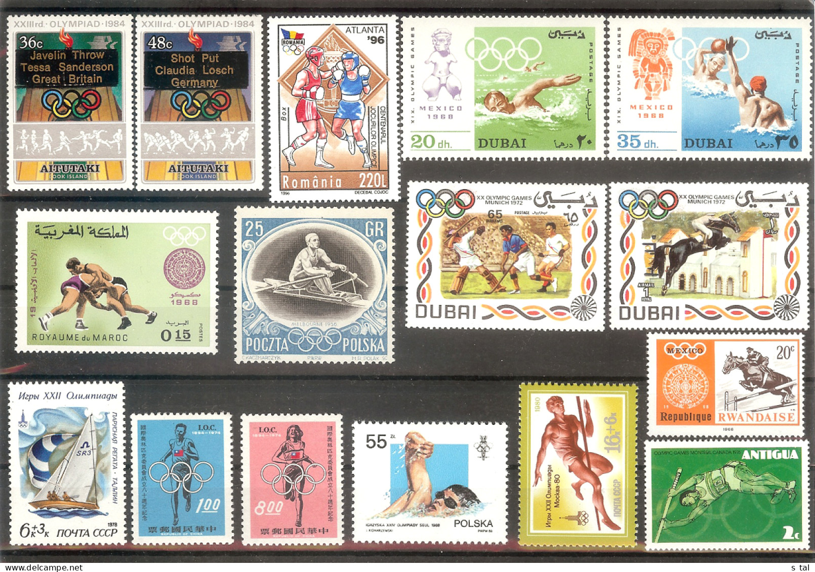 Several Countries Olympic Games(hockey,horses,waterpolo) Set 16 Stamps  MNH - Other & Unclassified