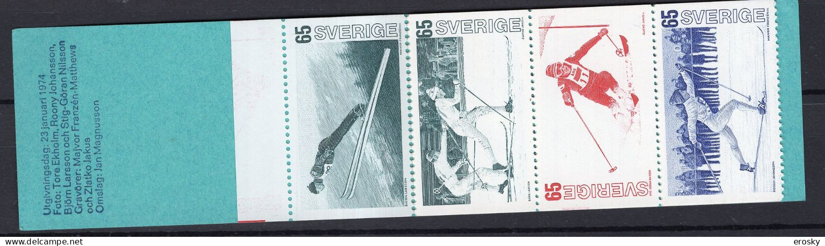 F1616 - SUEDE SWEDEN N°815 ** CARNET Sport - 1951-80