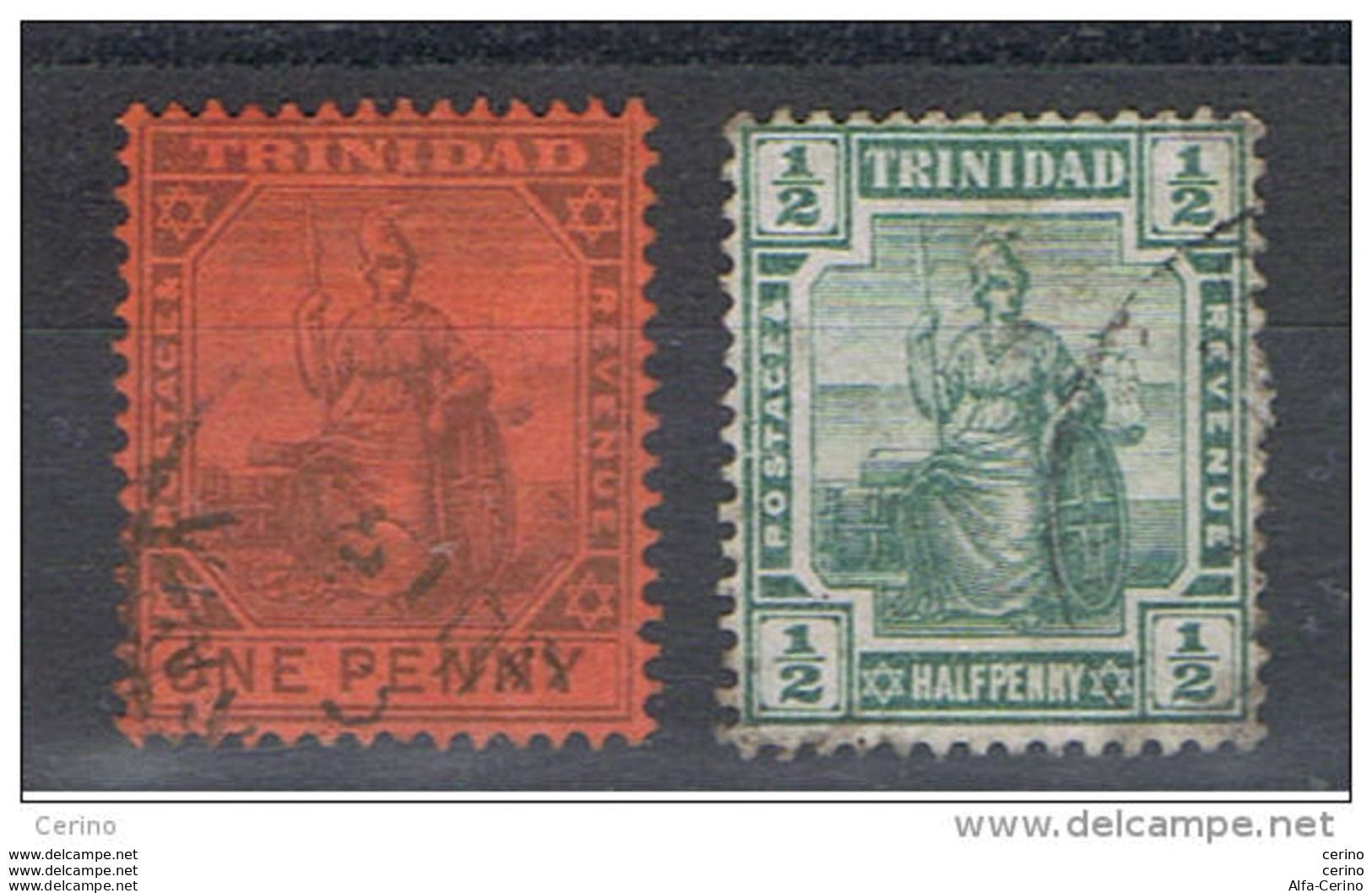 TRINIDAD:  1896/909  VARIOUS   2  USED  STAMPS  -  YV/TELL. 45 A + 75 - Trinidad & Tobago (...-1961)