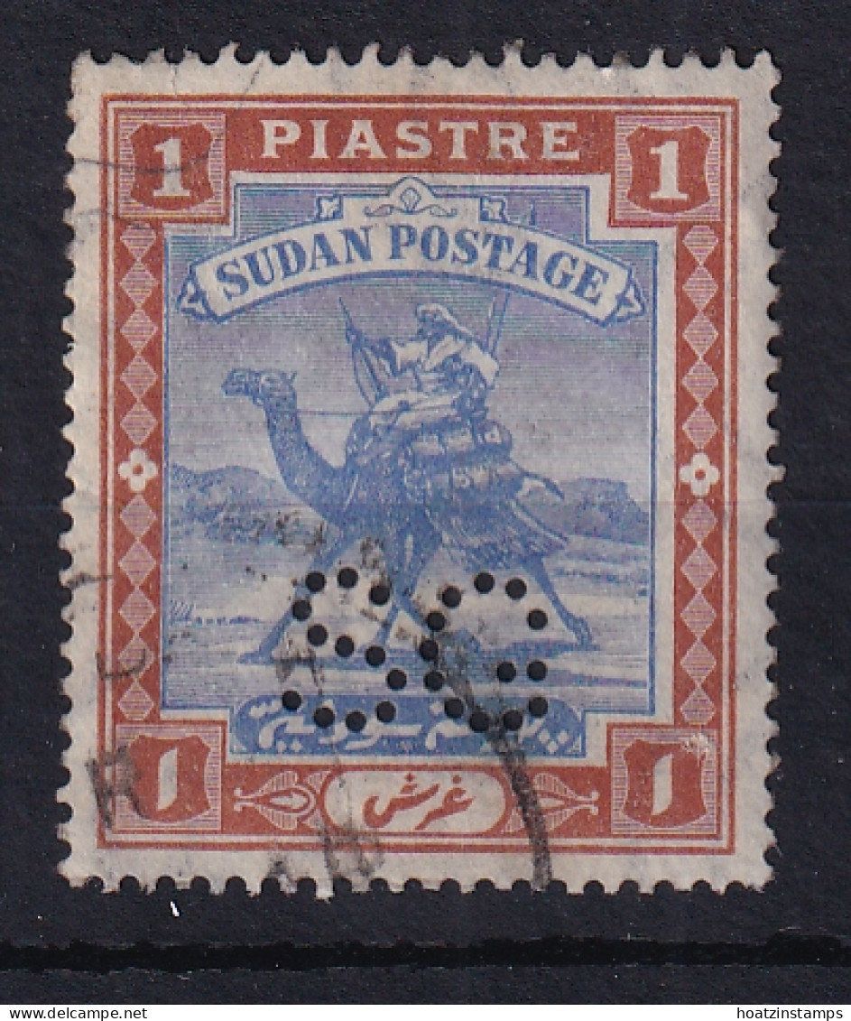 Sdn: 1913/22   Official - Arab Postman 'S G' Punctured OVPT  SG O16   1P    Used - Sudan (...-1951)