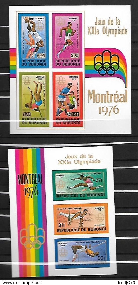 Burundi Blocs Non Dentelé Imperf JO 76 ** - Estate 1976: Montreal