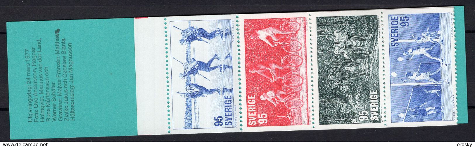 F1621 - SUEDE SWEDEN N°957 ** CARNET Sport - 1951-80