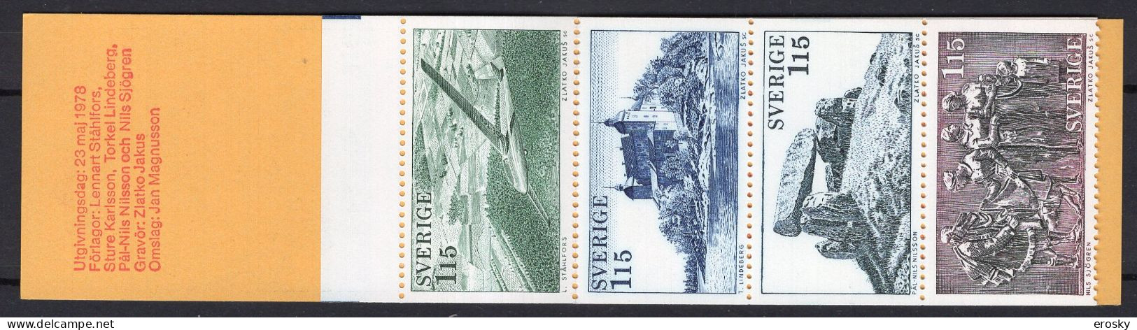 F1623 - SUEDE SWEDEN N°1011 ** CARNET Tourisme - 1951-80