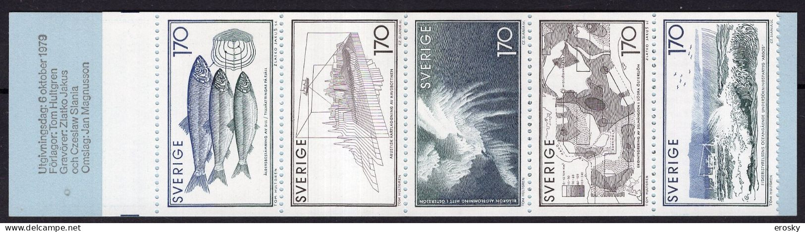 F1624 - SUEDE SWEDEN N°1060 ** CARNET Peche - 1951-80