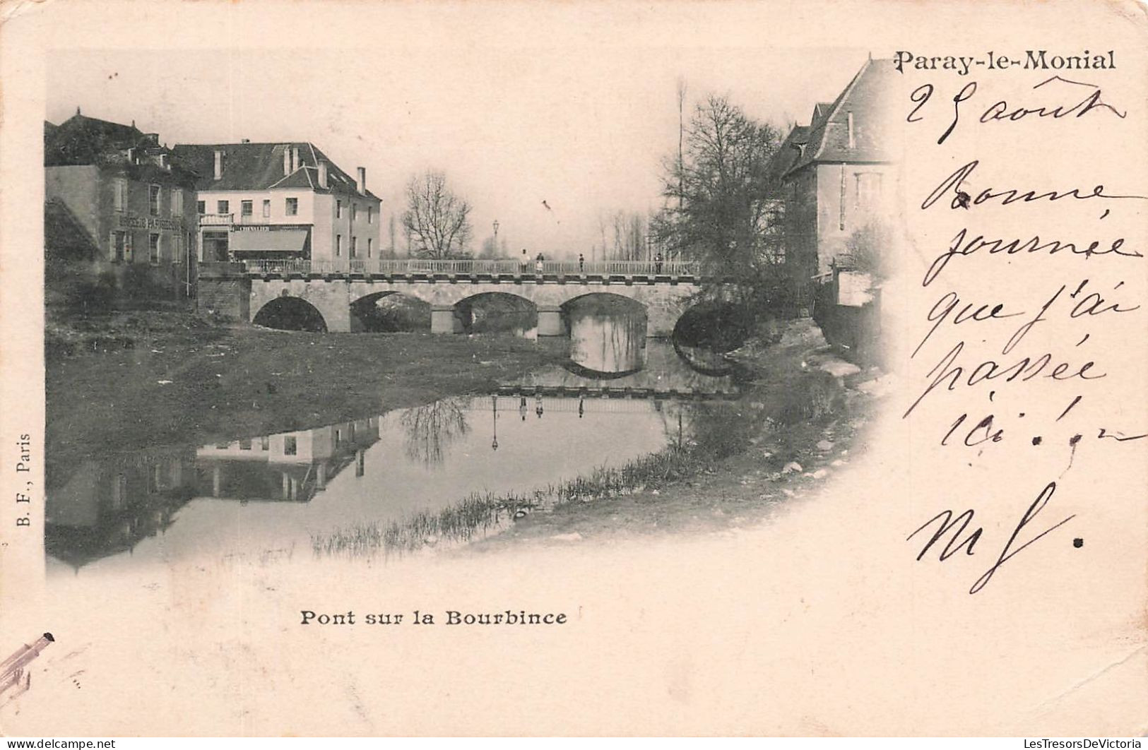 FRANCE - Paray Le Monial - Pont Sur La Bourbince - Vue Sur Le Pont - Carte Postale Ancienne - Paray Le Monial