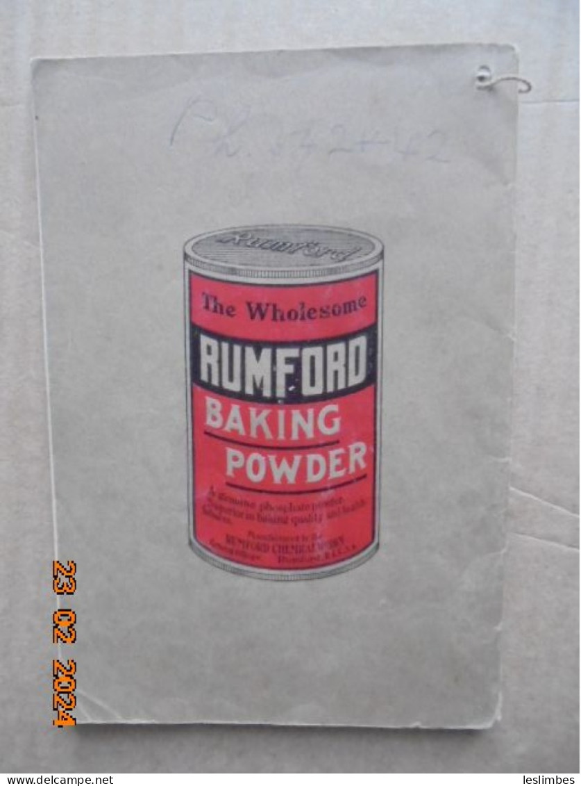 Rumford Common Sense Cook Book - Lily Haxworth Wallace - Rumford Chemical Works - Américaine