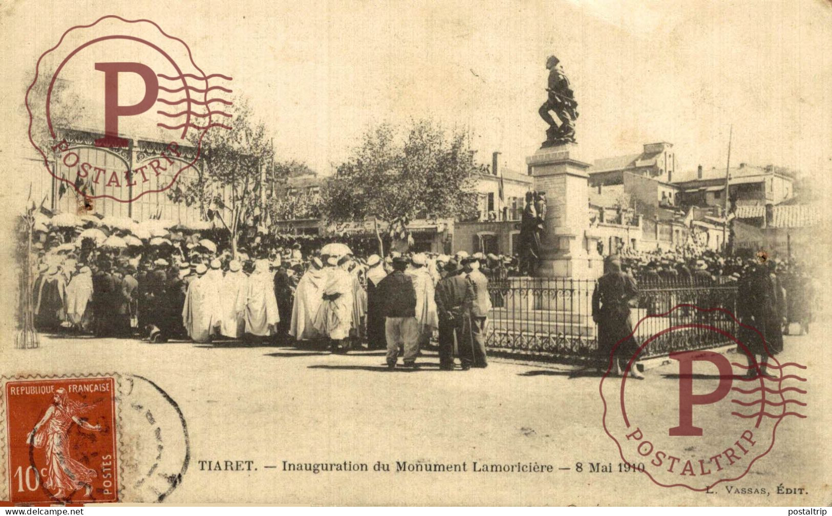 ARGELIA. ALGERIE. TIARET - Inauguration Du Monument Lamoriciére 8 Mai 1910 - Tiaret