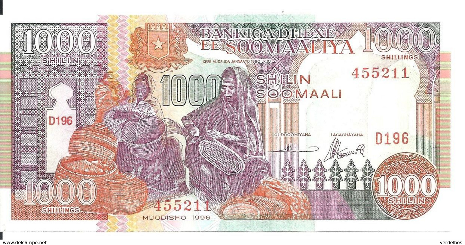 SOMALIE 1000 SHILLINGS 1996 UNC P 37 B - Somalie