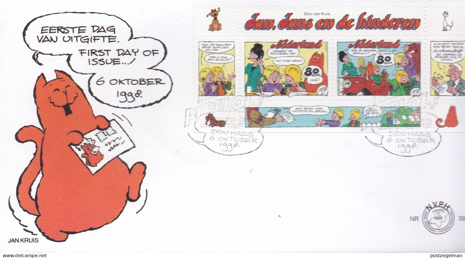 NEDERLAND, 1998, FDC E393, Jan, Jans,  Scan F2121 - Briefe U. Dokumente