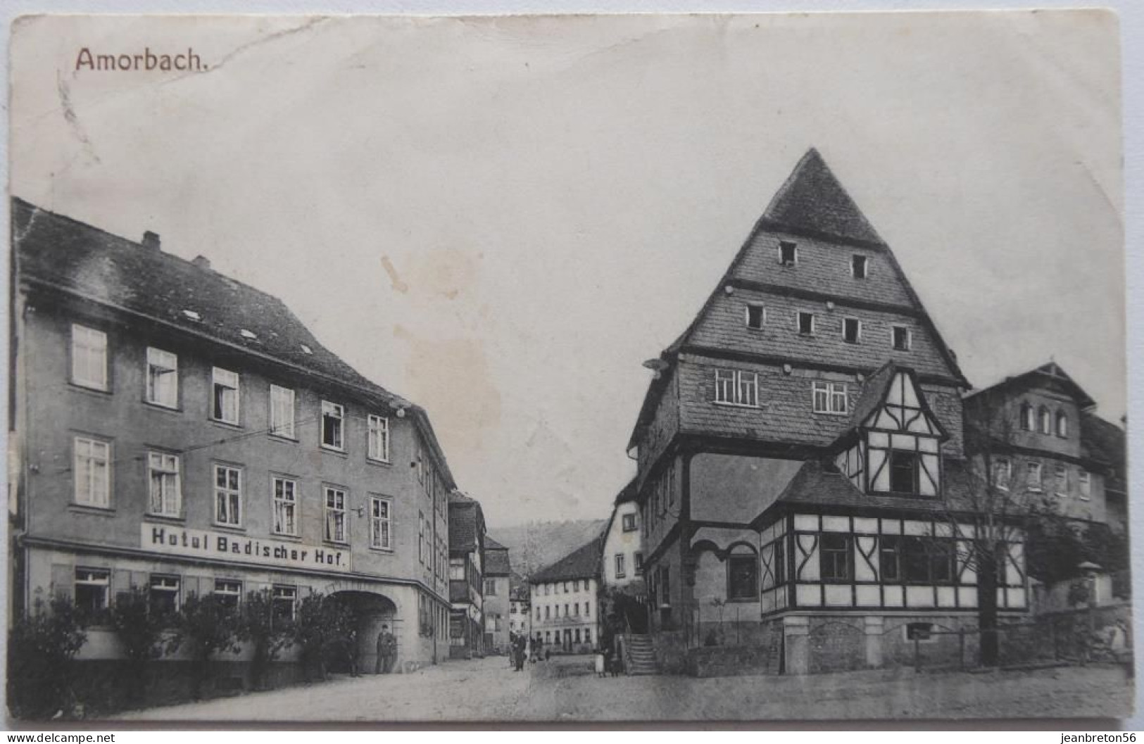 Amorbach - "Hotel Badischer Hof." - CPA Voir état - Amorbach