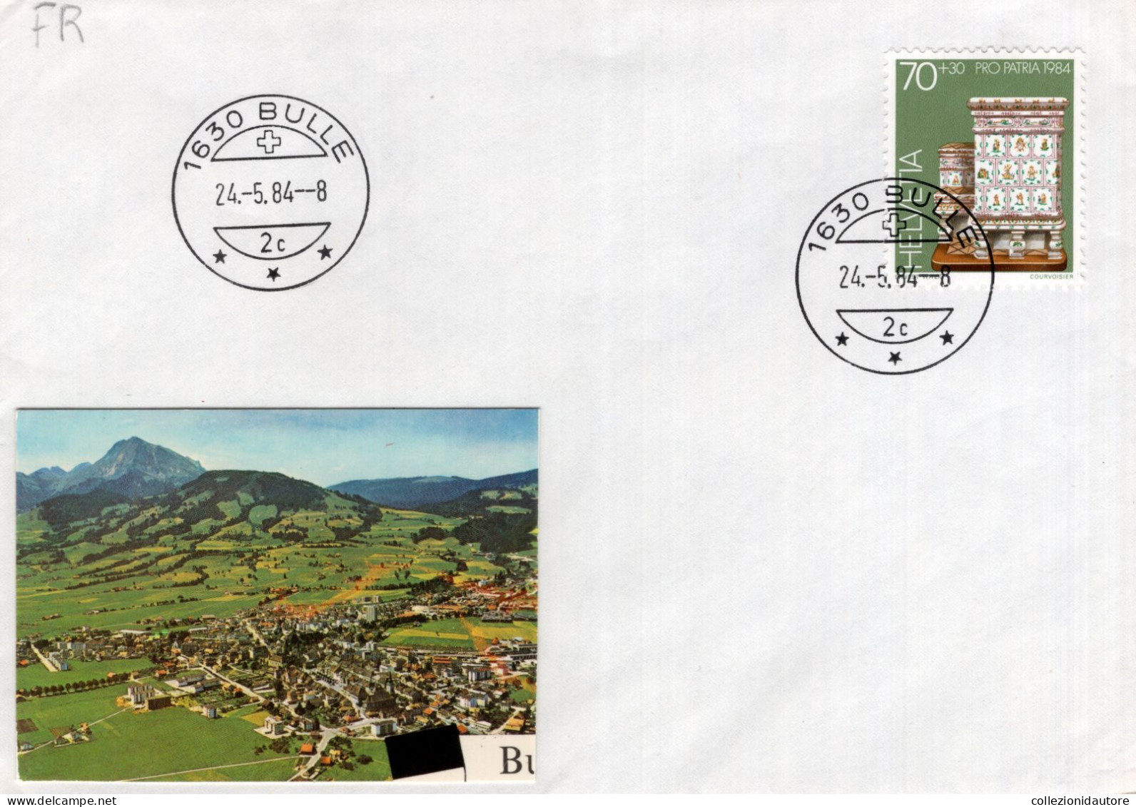 SWITZERLAND - BULLE - AFFRANCATA CON ANNULLI DEL 24.5.84 - Covers & Documents