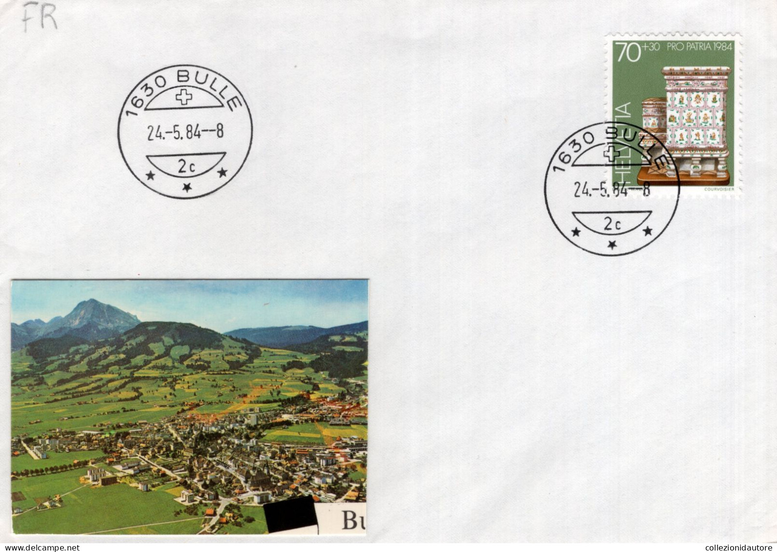 SWITZERLAND - BULLE - AFFRANCATA CON ANNULLI DEL 24.5.84 - Storia Postale