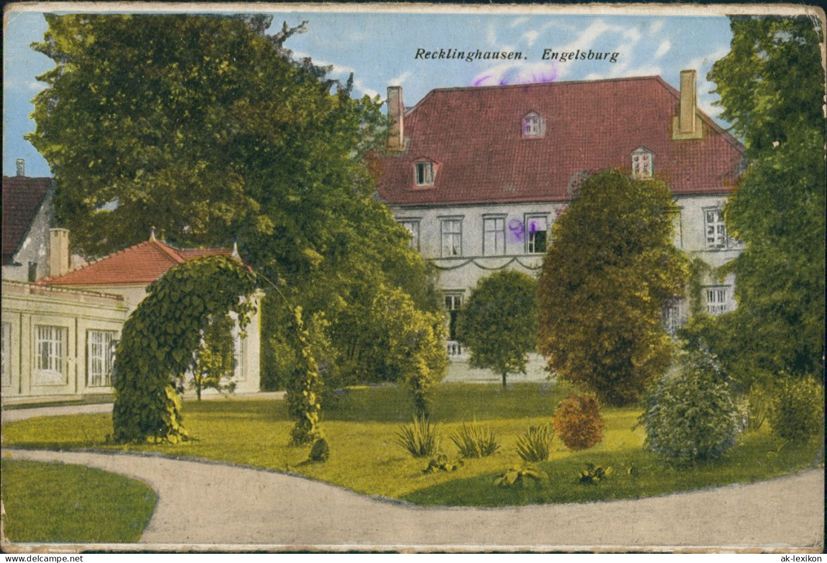 Ansichtskarte Recklinghausen Engelsburg, Park 1919 - Recklinghausen