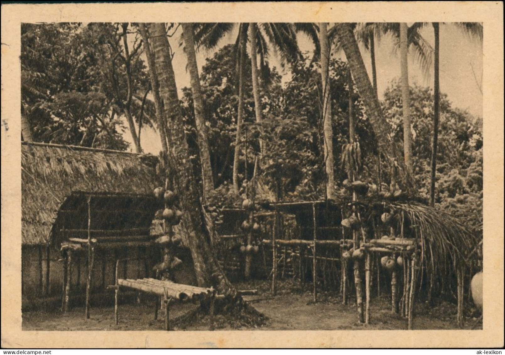 Postcard Neuirland/Neumecklenburg Eingeborenendorf Tam 1934 - Papua New Guinea