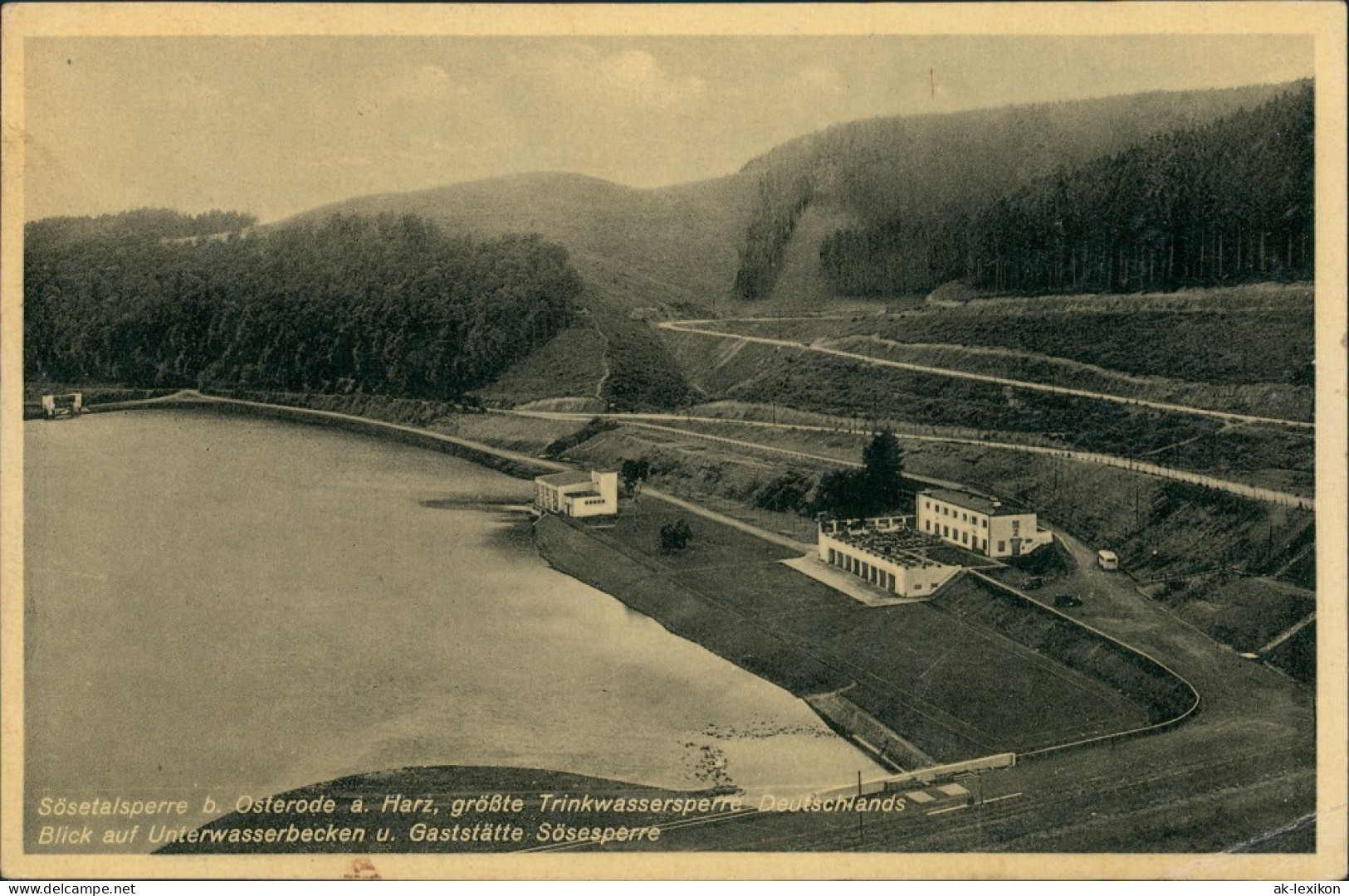 Osterode (Harz) Sösetalsperre Harz Mit Gaststätte Sösesperre 1935 - Osterode