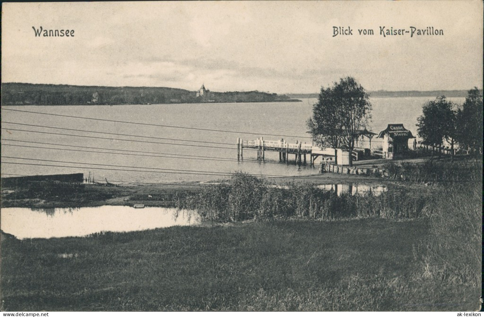 Ansichtskarte Wannsee-Berlin Blick Auf Anleger Vom Kaiser Pavillon 1909 - Wannsee