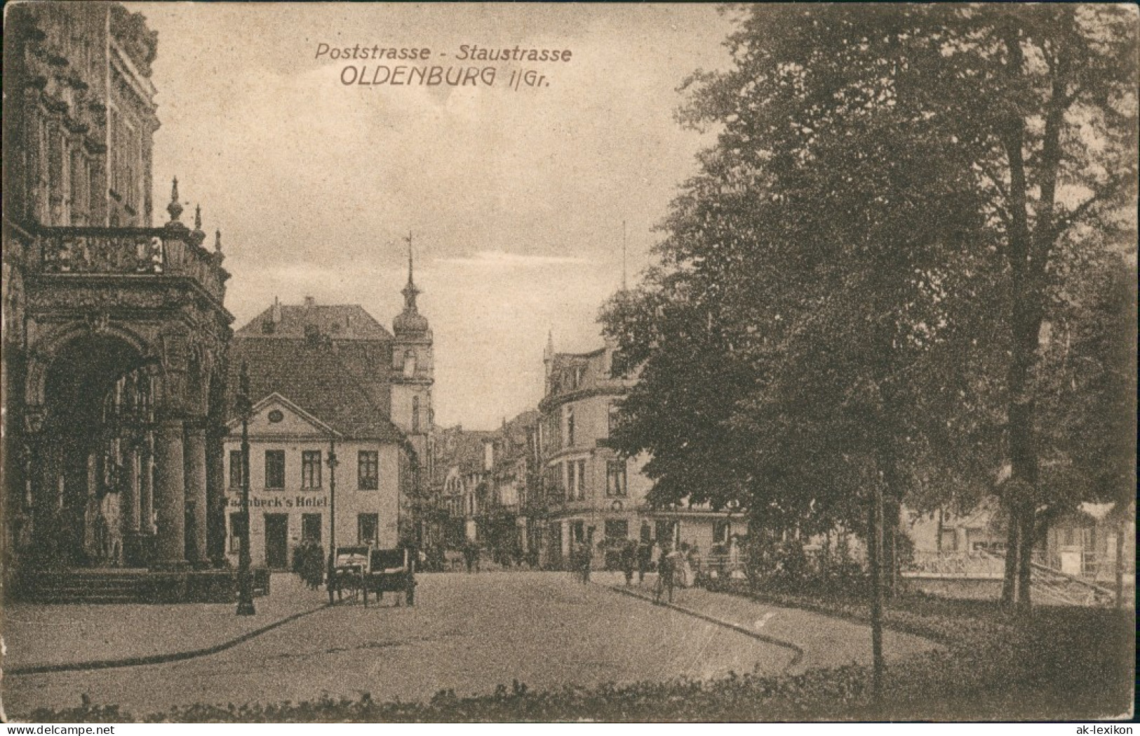 Oldenburg Poststrasse Ecke Staustrasse 1918 - Oldenburg