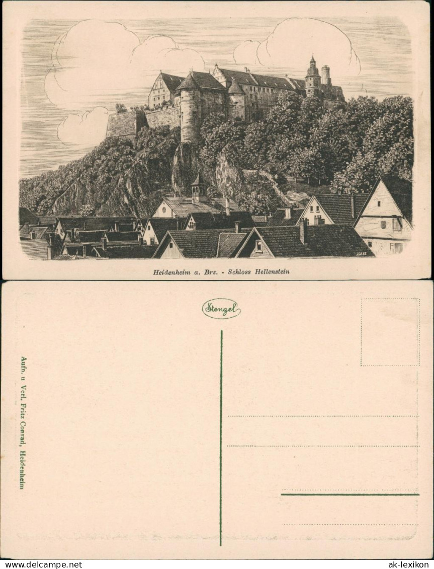 Ansichtskarte Heidenheim An Der Brenz Stadt, Schloß - Künstlerkarte 1918 - Heidenheim