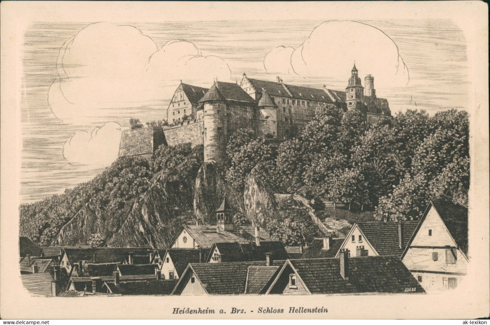 Ansichtskarte Heidenheim An Der Brenz Stadt, Schloß - Künstlerkarte 1918 - Heidenheim
