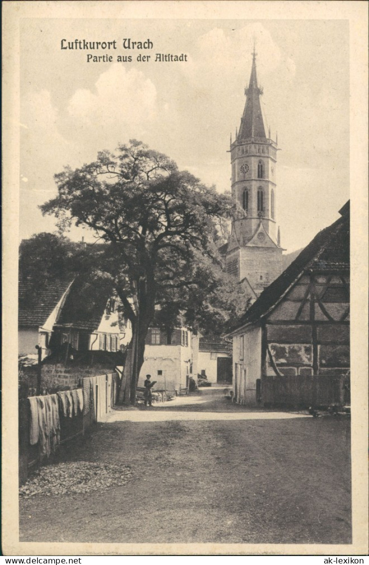 Ansichtskarte Bad Urach Straßenpartie - Altstadt 1926 - Bad Urach