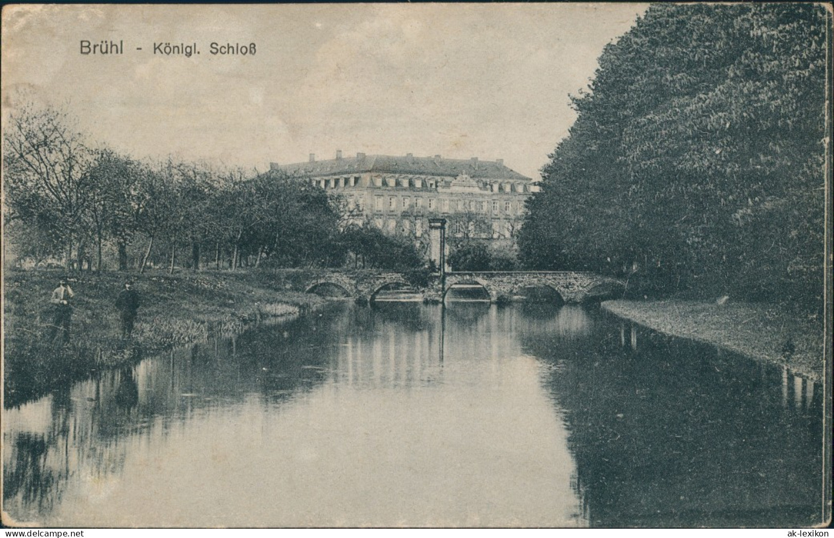 Ansichtskarte Brühl Kgl Schloß Brücke 1912 - Bruehl