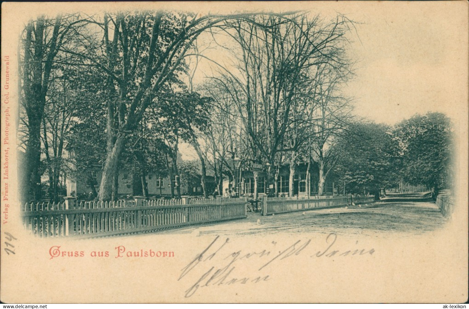 Ansichtskarte Grunewald-Berlin Straßenpartie Paulsborn 1900 - Grunewald