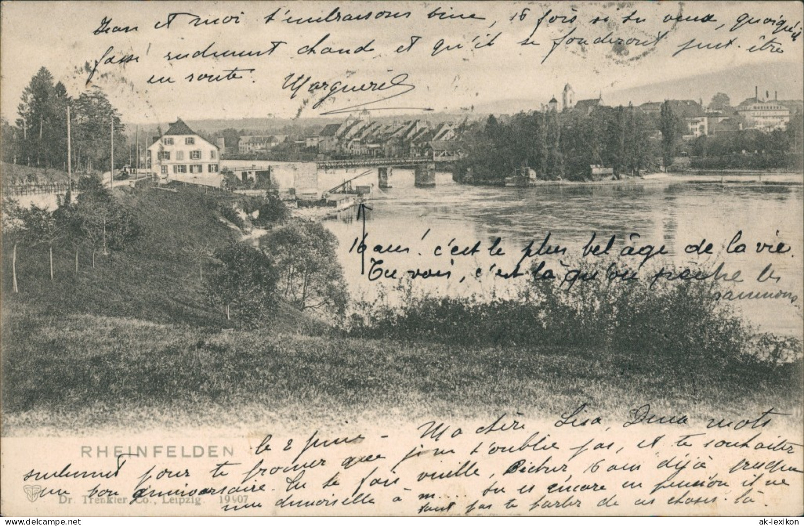 Ansichtskarte Rheinfelden (Baden) Straßenpartie An Der Stadt 1902 - Rheinfelden