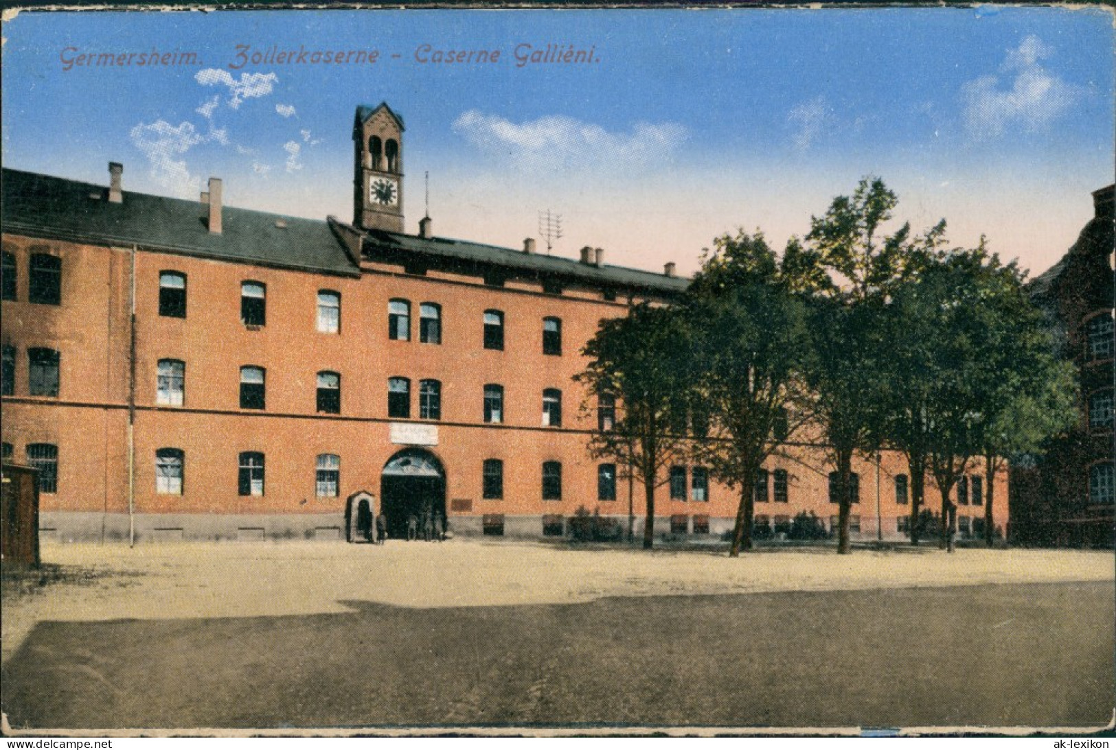 Ansichtskarte Germersheim Zollerkaserne - Caserne Gallieni, 1922 - Germersheim