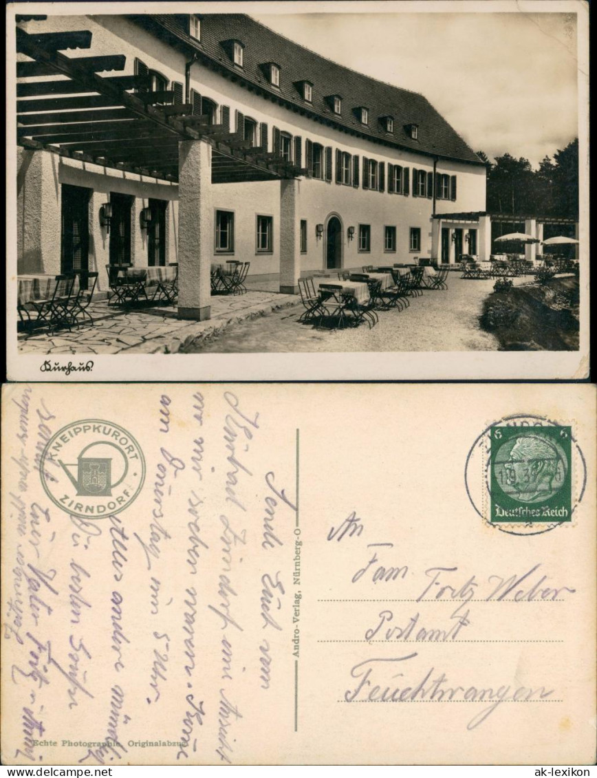 Ansichtskarte Zirndorf Restauration Am Kurhaus 1934 - Zirndorf