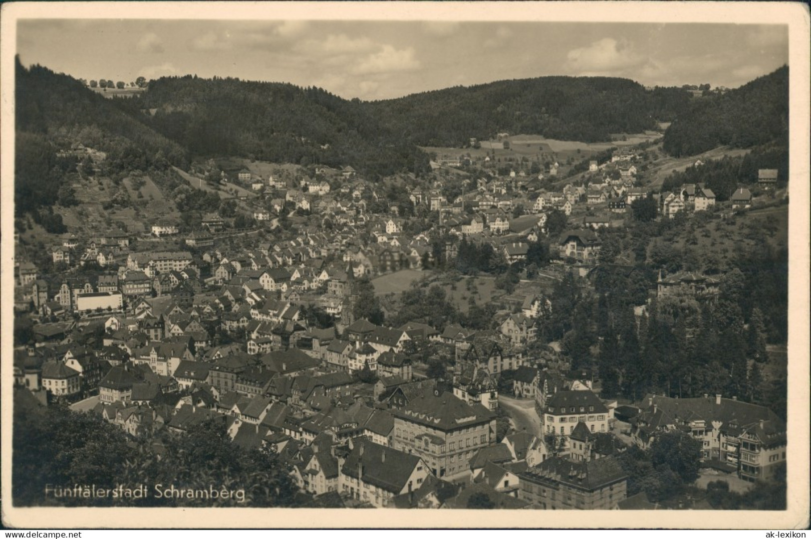 Ansichtskarte Schramberg Stadtblick 1932 - Schramberg